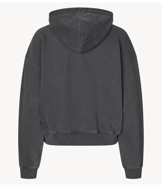 Samsøe Samsøe Trui SASEVEN HOODIE 15697 BLACK PIGMENT