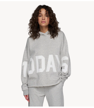 10DAYS Trui the statement logo hoodie 10DAYS365 light grey melee