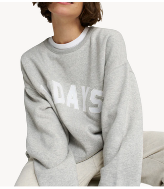 10DAYS Trui The statement sweater light grey melee 10DAYS365