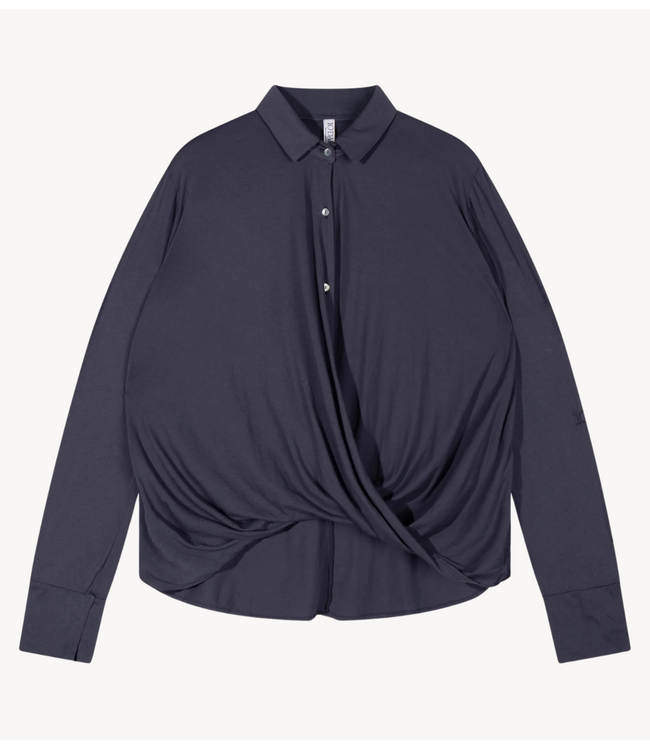 10DAYS Blouse wrap blouse steel blue