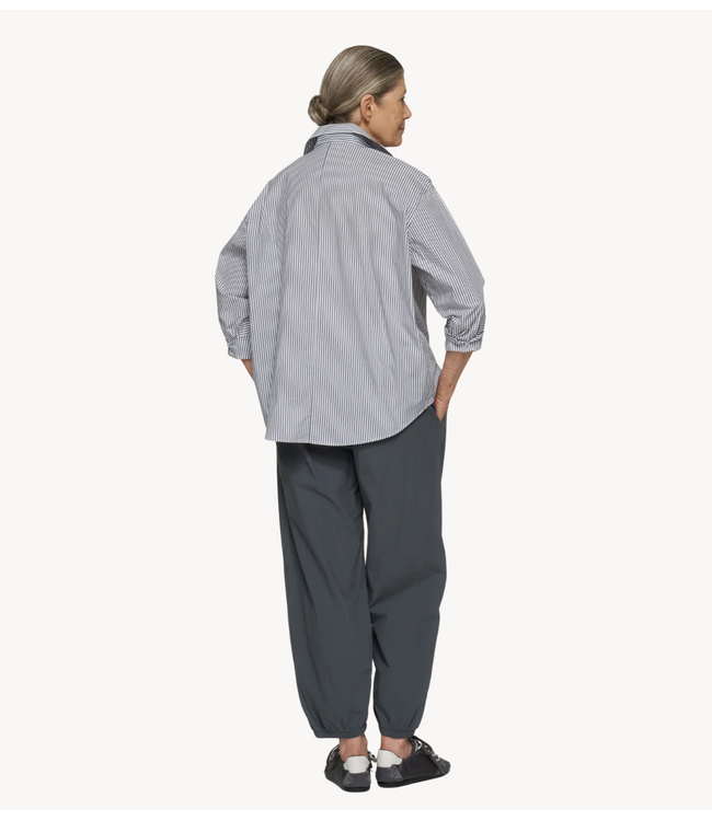 10DAYS Broek crinkle jogger steel blue