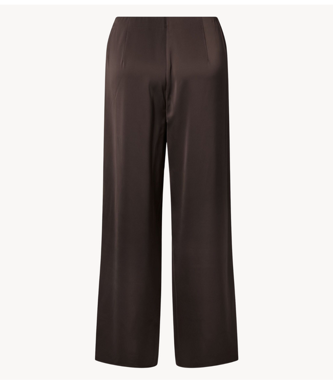 YAS Broek YASPELLA HW WIDE PANTS S. NOOS Chocolate Brown
