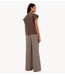 BY-BAR Top mason pleats top chocolate brown