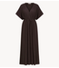 BY-BAR Jurk long twill dress espresso