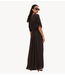 BY-BAR Jurk long twill dress espresso