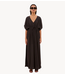 BY-BAR Jurk long twill dress espresso