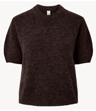 YAS Top YASJOHI SS WOOL BLEND PULLOVER S. NOOS Coffee Bean