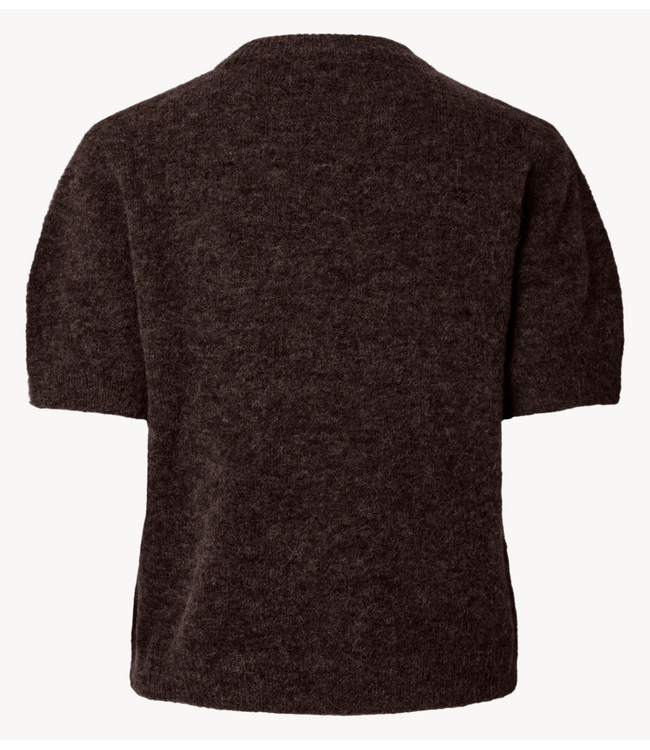 YAS Top YASJOHI SS WOOL BLEND PULLOVER S. NOOS Coffee Bean