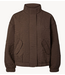 YAS Jack YASFIPURA LS QUILTED JACKET S. NOOS Chocolate Brown