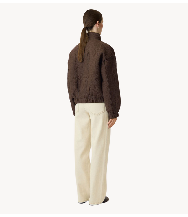 YAS Jack YASFIPURA LS QUILTED JACKET S. NOOS Chocolate Brown