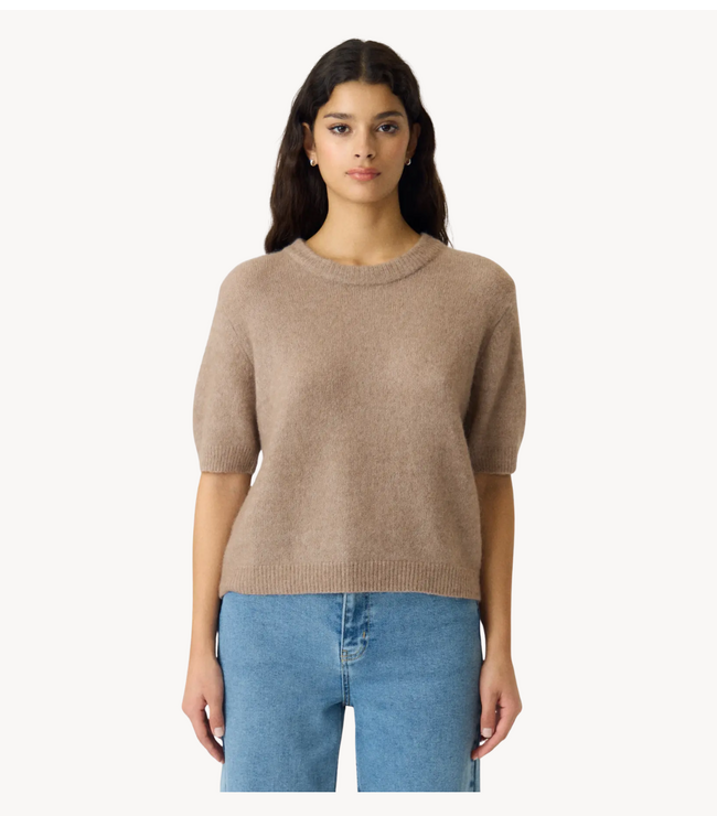 YAS Top YASJOHI SS WOOL BLEND PULLOVER S. NOOS Medium Grey Melange