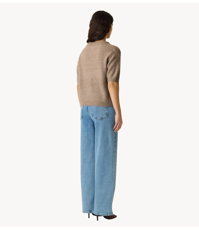 YAS Top YASJOHI SS WOOL BLEND PULLOVER S. NOOS Medium Grey Melange