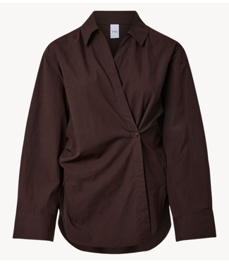 YAS Blouse YASAREMIA LS SHIRT S. Coffee Bean