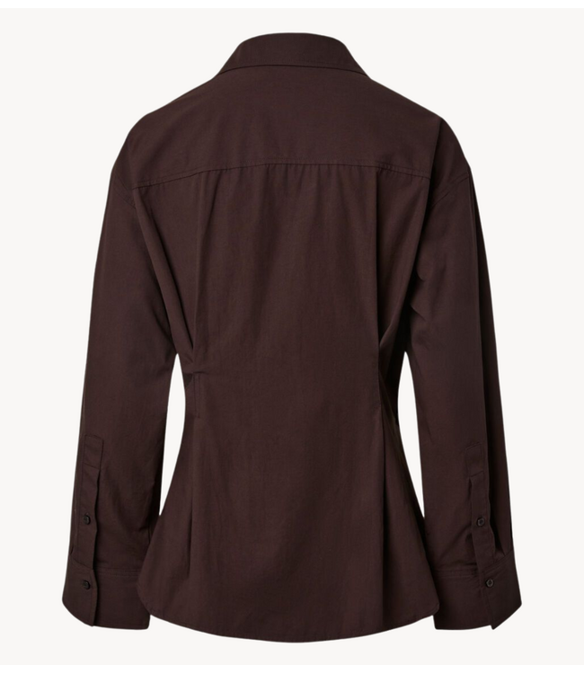 YAS Blouse YASAREMIA LS SHIRT S. Coffee Bean