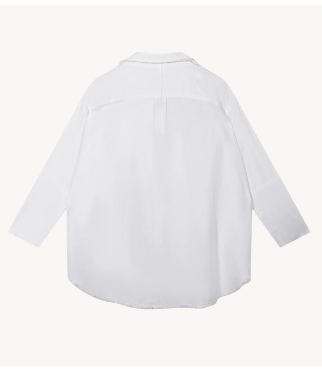 10DAYS Blouse cotton linen blouse white