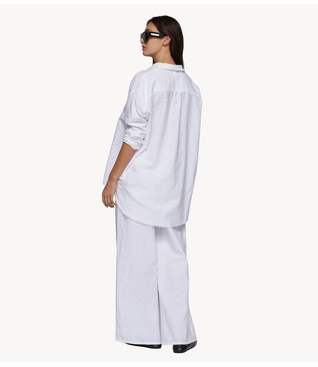 10DAYS Blouse cotton linen blouse white