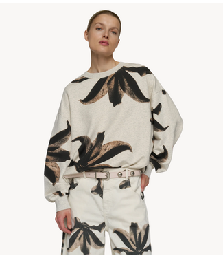 10DAYS Trui sweater flower soft white melee