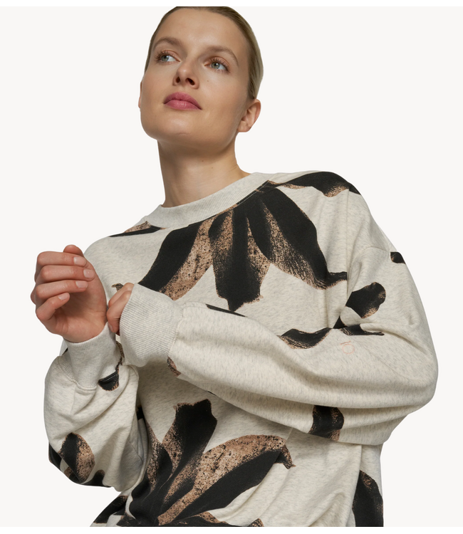 10DAYS Trui sweater flower soft white melee