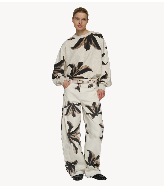 10DAYS Trui sweater flower soft white melee