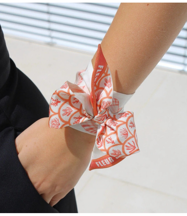 Fleur & Foulard Sjaal Twilly Scarf Coral
