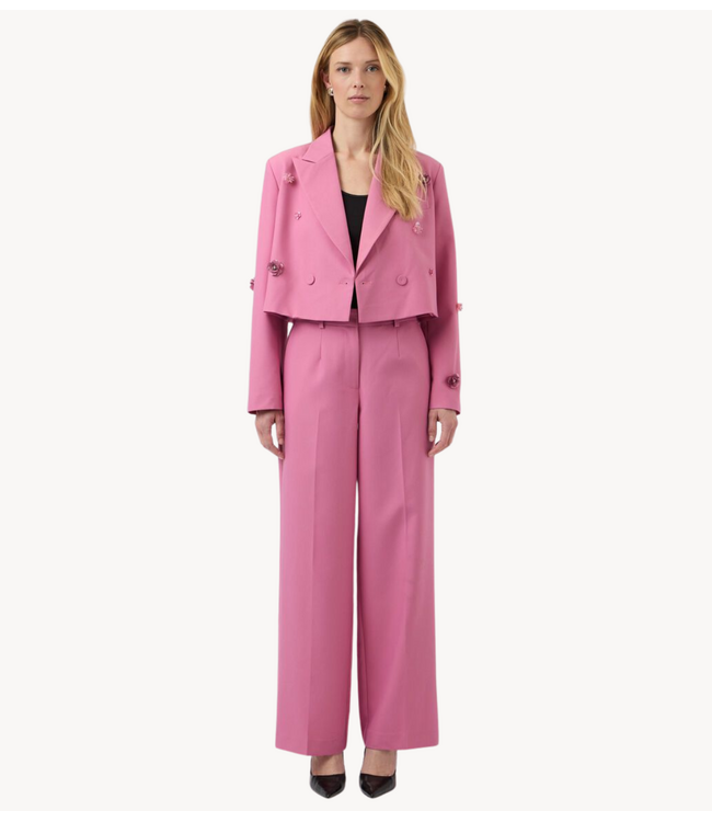 YAS YASMIDNIGHT WIDE MW PANT - SHOW Orchid Smoke