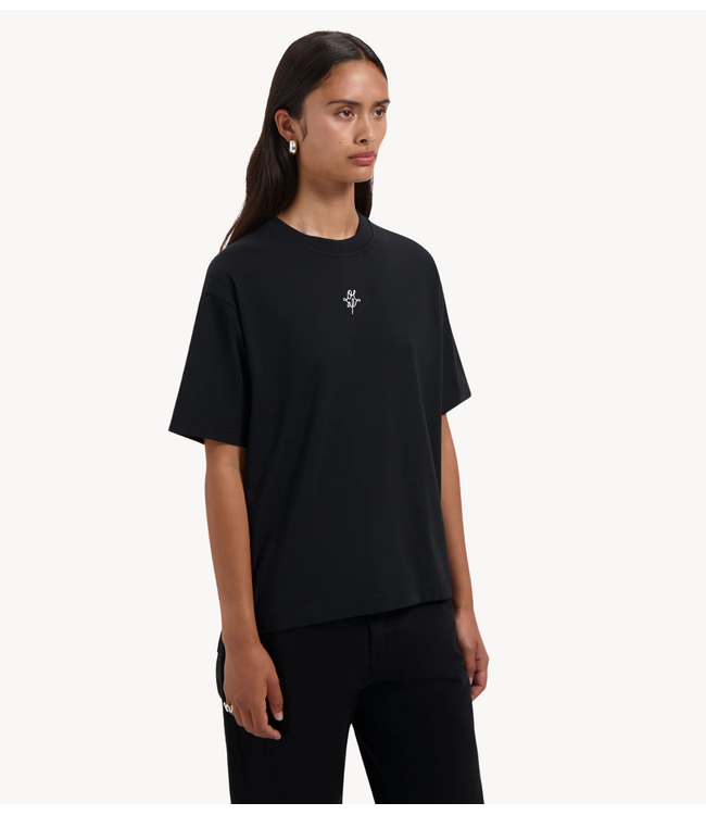 OLAF T-shirt WMN MONOGRAM REGULAR TEE BLACK
