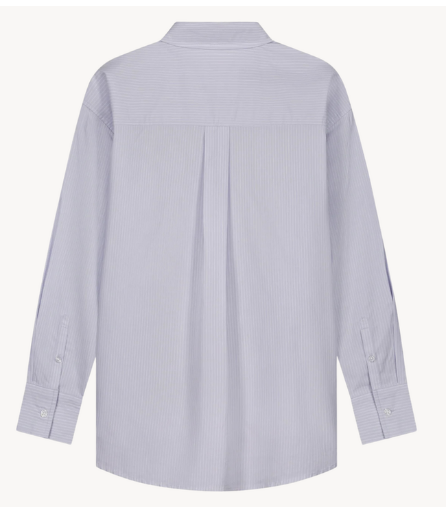 OLAF Blouse STRIPE OVERSIZED SHIRTS OFFWHITE/PURPLE HEATHER