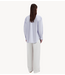 OLAF Blouse STRIPE OVERSIZED SHIRTS OFFWHITE/PURPLE HEATHER