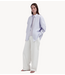 OLAF Blouse STRIPE OVERSIZED SHIRTS OFFWHITE/PURPLE HEATHER
