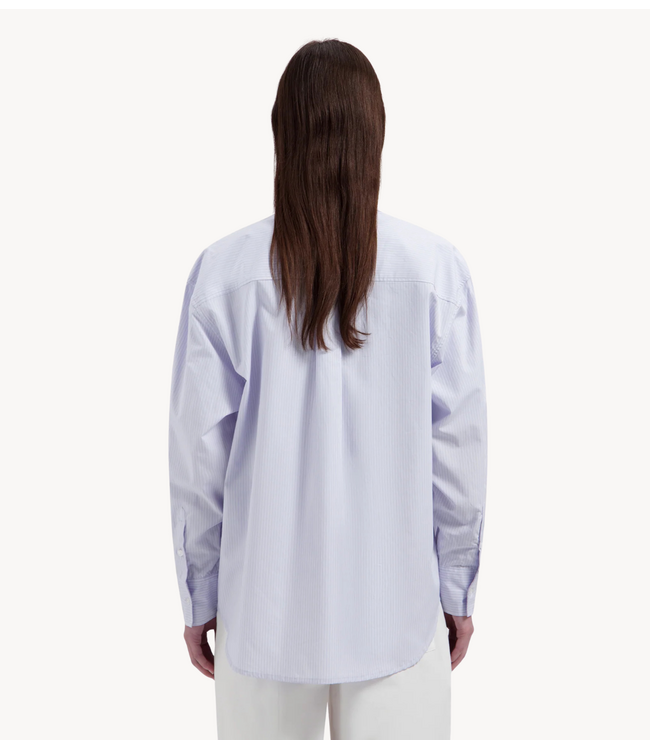 OLAF Blouse STRIPE OVERSIZED SHIRTS OFFWHITE/PURPLE HEATHER