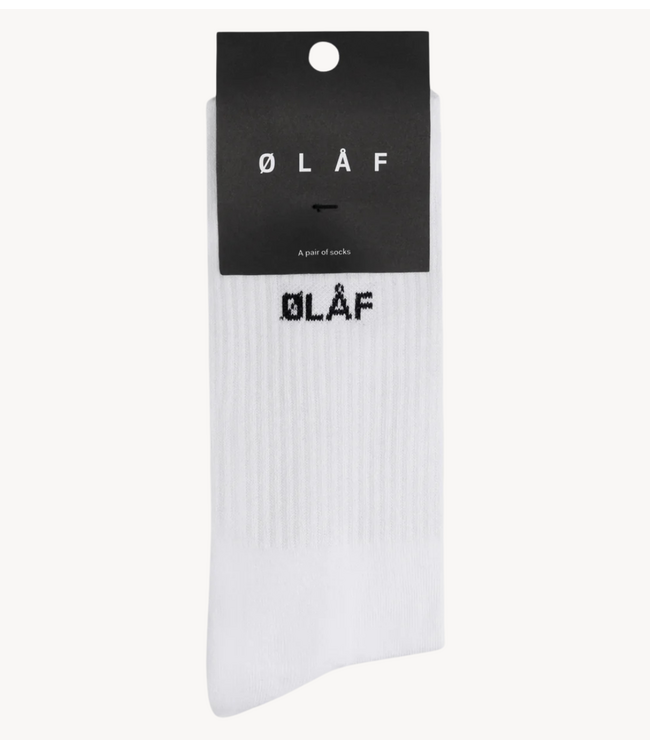 OLAF Sokken mini logo socks white, black nos