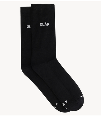 OLAF Sokken mini logo socks black, white nos