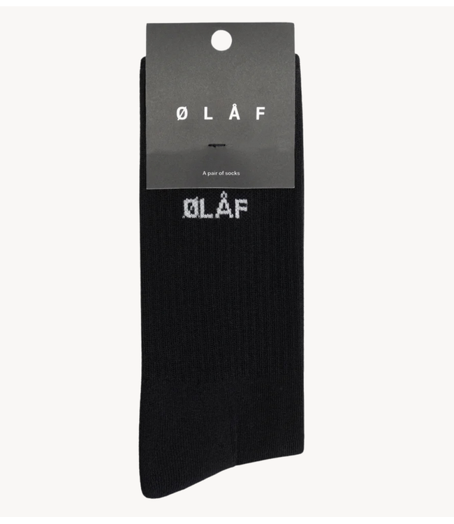 OLAF Sokken mini logo socks black, white nos