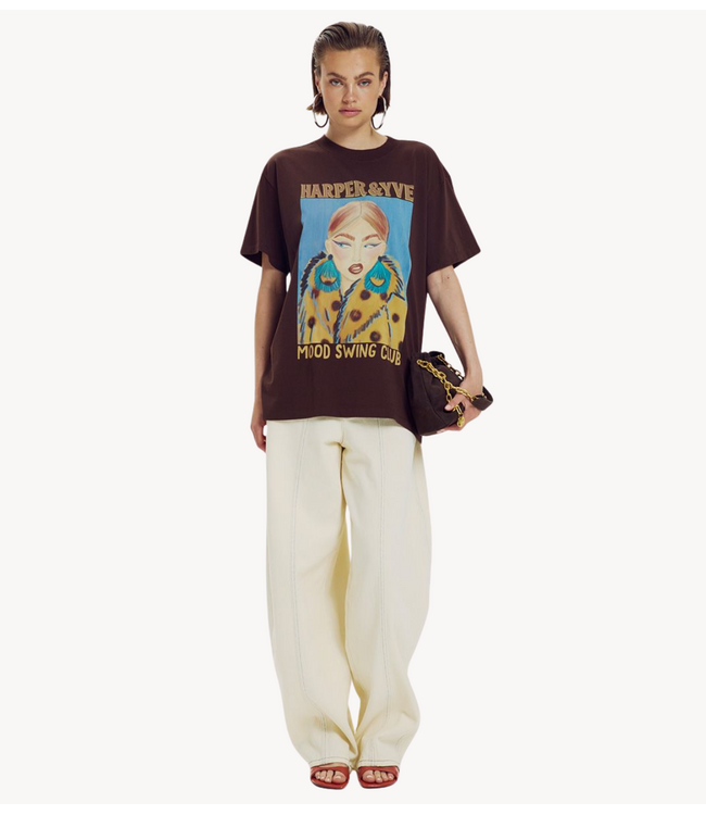 HARPER & YVE T-shirt MOODY-SS HOT FUDGE