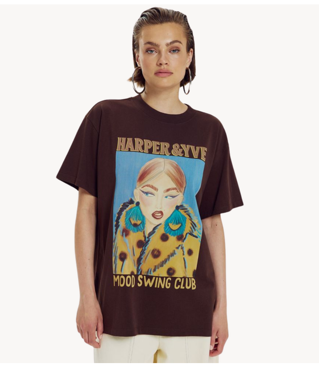 HARPER & YVE T-shirt MOODY-SS HOT FUDGE
