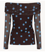 HARPER & YVE Shirt JENNY-LS BLUE POLKA DOT