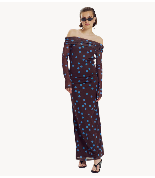 HARPER & YVE Shirt JENNY-LS BLUE POLKA DOT