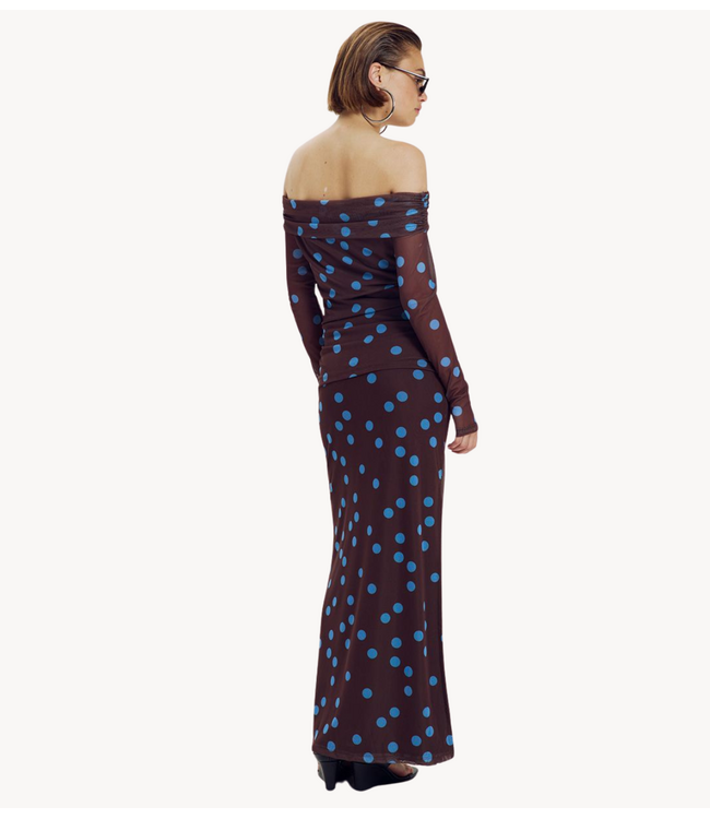 HARPER & YVE Shirt JENNY-LS BLUE POLKA DOT