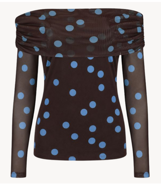 HARPER & YVE Shirt JENNY-LS BLUE POLKA DOT