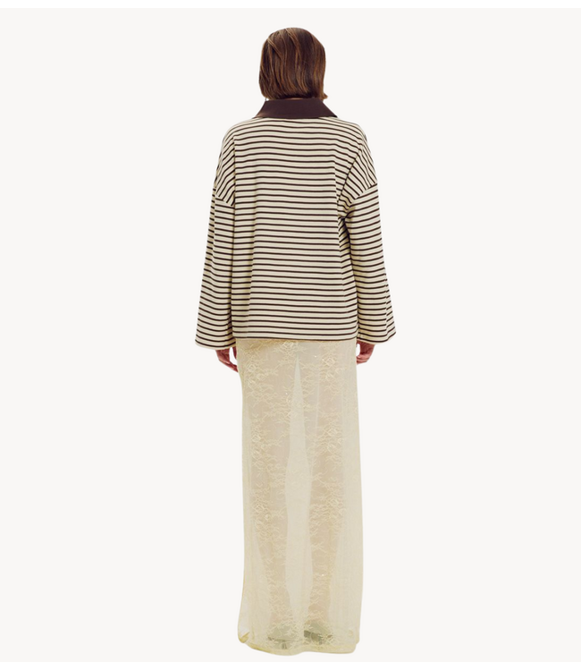 HARPER & YVE Shirt POLLIE-JU HOT FUDGE STRIPE