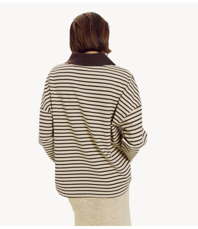 HARPER & YVE Shirt POLLIE-JU HOT FUDGE STRIPE