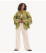 Refined Department Jack ladies woven oversized pu fringe jacket TORI MATCHA