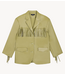 Refined Department Jack ladies woven oversized pu fringe jacket TORI MATCHA