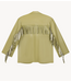 Refined Department Jack ladies woven oversized pu fringe jacket TORI MATCHA