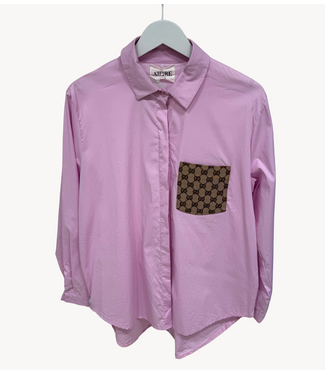 Attire Blouse designer zakje divers roze