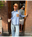 Attire Blouse designer zakje divers blauw