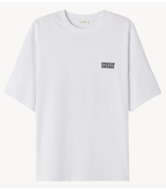 American Vintage T-shirt  Fizvalley White rugtekst