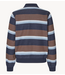 Samsøe Samsøe Top SADORY LS POLO 15885 BROWN BLUE ST.