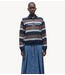 Samsøe Samsøe Top SADORY LS POLO 15885 BROWN BLUE ST.