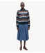 Samsøe Samsøe Top SADORY LS POLO 15885 BROWN BLUE ST.